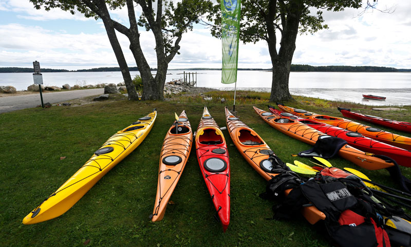 Kayaking at Winslow Park. Photo Courtesy of Visit Freeport