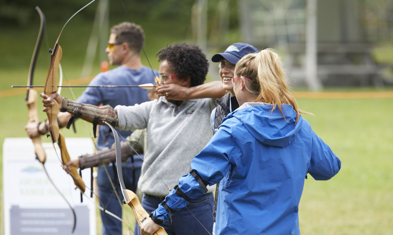 Archery, L.L.Bean Outdoor Discovery Programs. Photo Courtesy of Visit Freeport