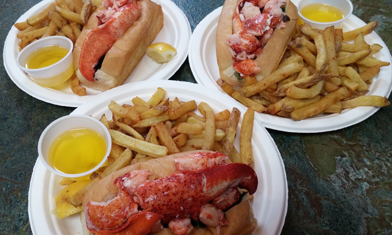 Lobster Rolls with Fries. Photo Courtesy of Visit Freeport