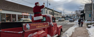 Santa on Truck in Freeport - Sparkle Weekend. Photo Courtesy of Visit Freeport
