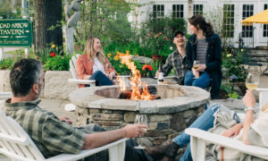 Drinks by Firepit. Photo Credit: Sharyn Peavey Photo