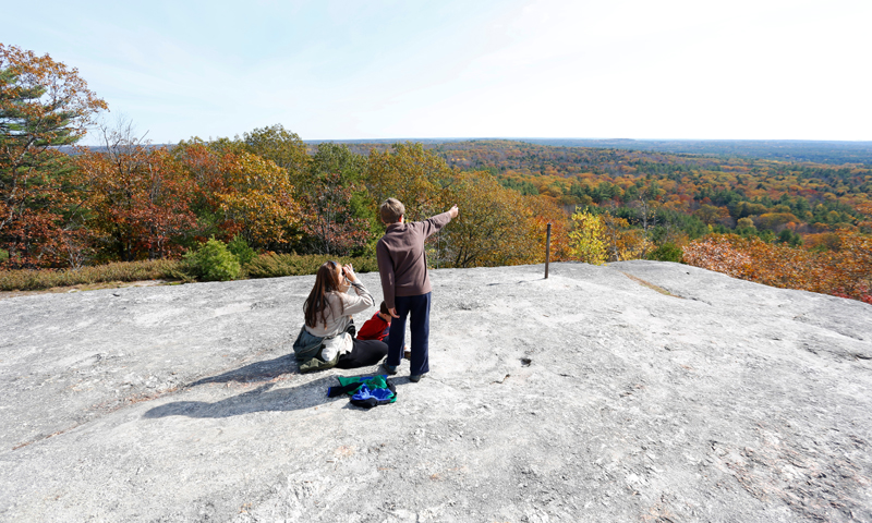 Summit views at Bradbury Mountain. Photo Courtesy of Visit Freeport