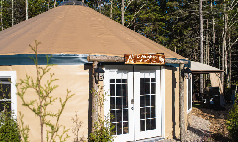 Yurt Exterior. Photo Credit: Capshore Photography
