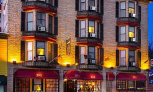 Front of Inn at St. John at night. Photo Provided by Inn at St. John