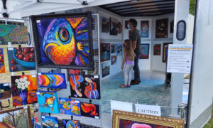 Paintings at Makers on Main. Photo Courtesy of Visit Freeport