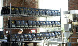 Rwanda Bean shelving. Photo Credit: Capshore Photography