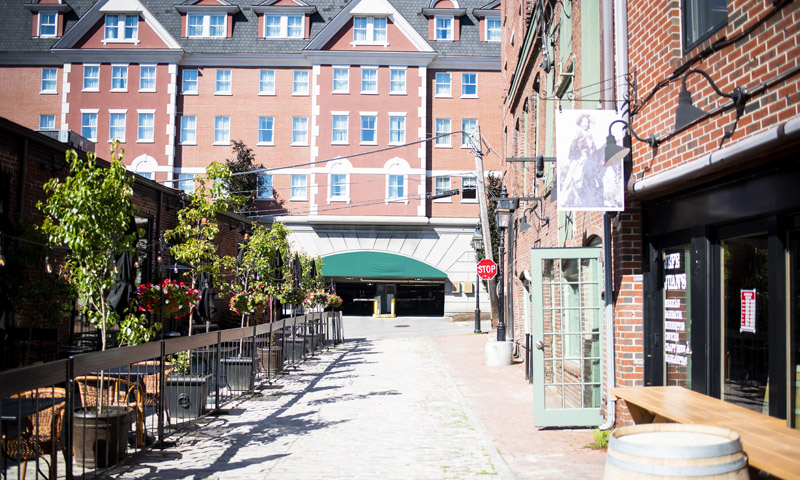 Downtown Portland cobblestone. Photo Credit: Capshore Photography