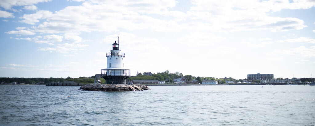 Spring Point Ledge Light from Water. Photo Credit: Capshore Photography