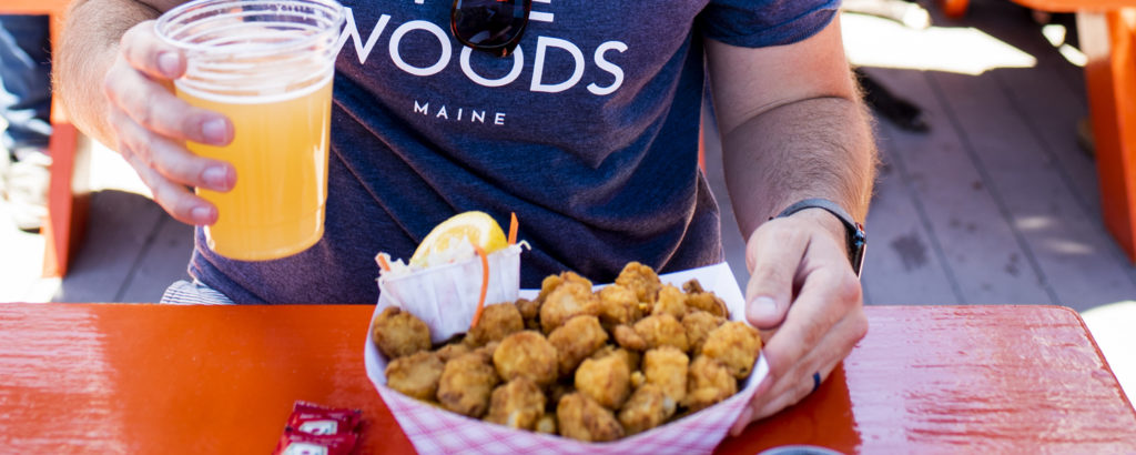 Fried Scallop Plate with Beer Downtown. Photo Credit: Capshore Photography