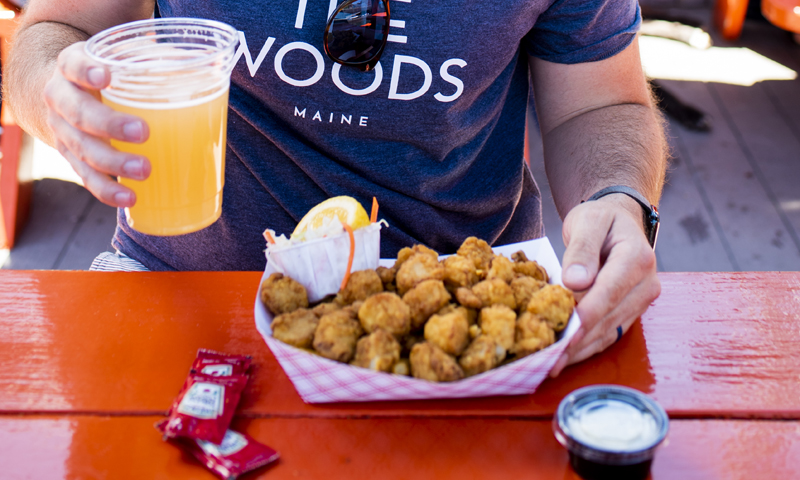 Fried Scallop Plate with Beer Downtown. Photo Credit: Capshore Photography