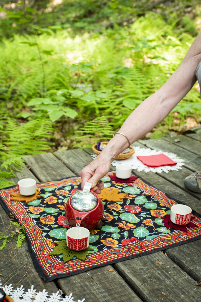 Forest Bathing Tea Ceremony in Maine Lakes and Mountains, Photo Credit: Capshore Photography