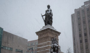 Monument Square Snow Storm, Photo Credits: Serena Folding