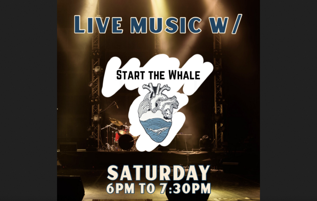 LIVE MUSIC w/ Start the Whale - Photo Credit: Three Strong LIVE MUSIC w/ Start the Whale - Photo Credit: Three Strong