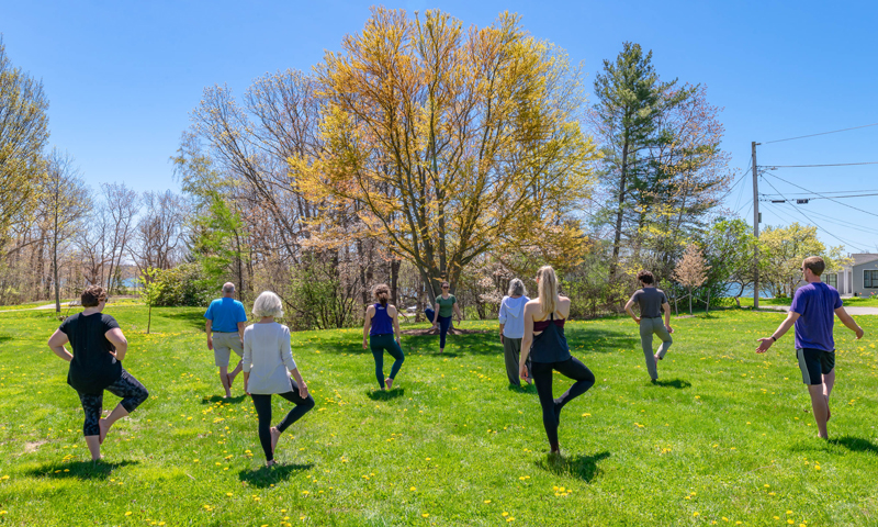 Yoga Class Outside. Photo Credit: PGM Photography