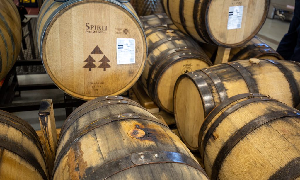 Three of Strong Spirits barrels, Photo Credits: Serena Folding