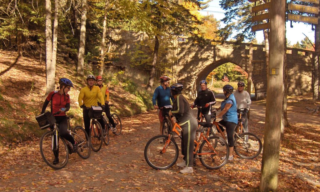 Group Biking in Fall, Photo Credits: Summer Feet Cycling