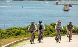 Group at Eastern Promenade, Photo Credits: Summer Feet Cycling