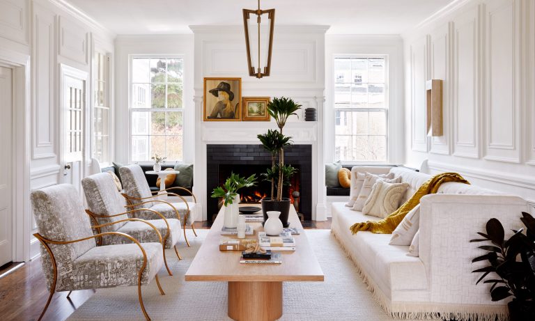 Interior common space at the Kennebunkport Captains Collection in Kennebunkport. Photo Credit: Read Mckendree