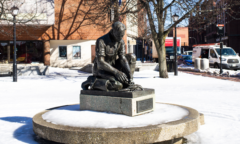 Lobsterman Statue in Downtown Portland Maine, Photo Credit: Capshore Photography