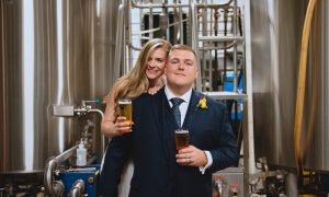 Wedding Couple at Rising Tide. Photo Credit: B&G Production - Sam Nappi