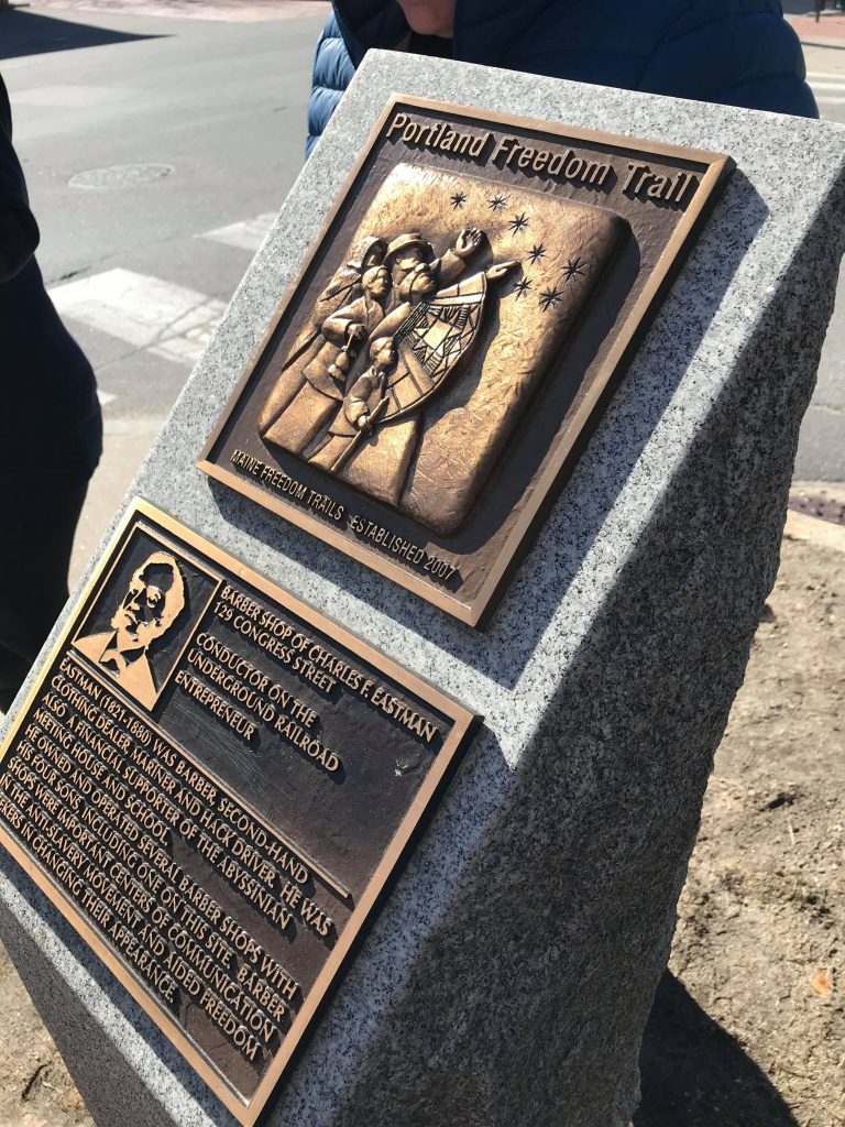 Portland Freedom Trail Marker, Photo Credit: Kirstie Archambault