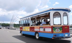 Trolley on Bridge, Photo Credit: Joe Faragalli