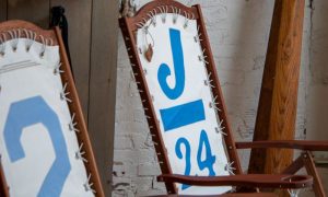 Chairs at Flagship Store. Photo Credit: Sea Bags