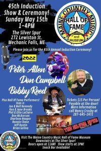 Maine Country Music Hall Of Fame Induction Poster 2022, Photo Courtesy of Don Campbell Band