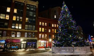 Monument Square Christmas Tree, Photo Credits: Allison New
