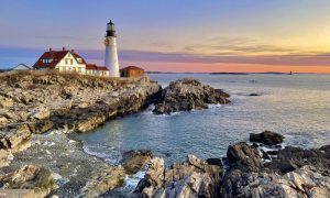 Portland Head Light Sunset, Photo Credits: Dustin Droggitis