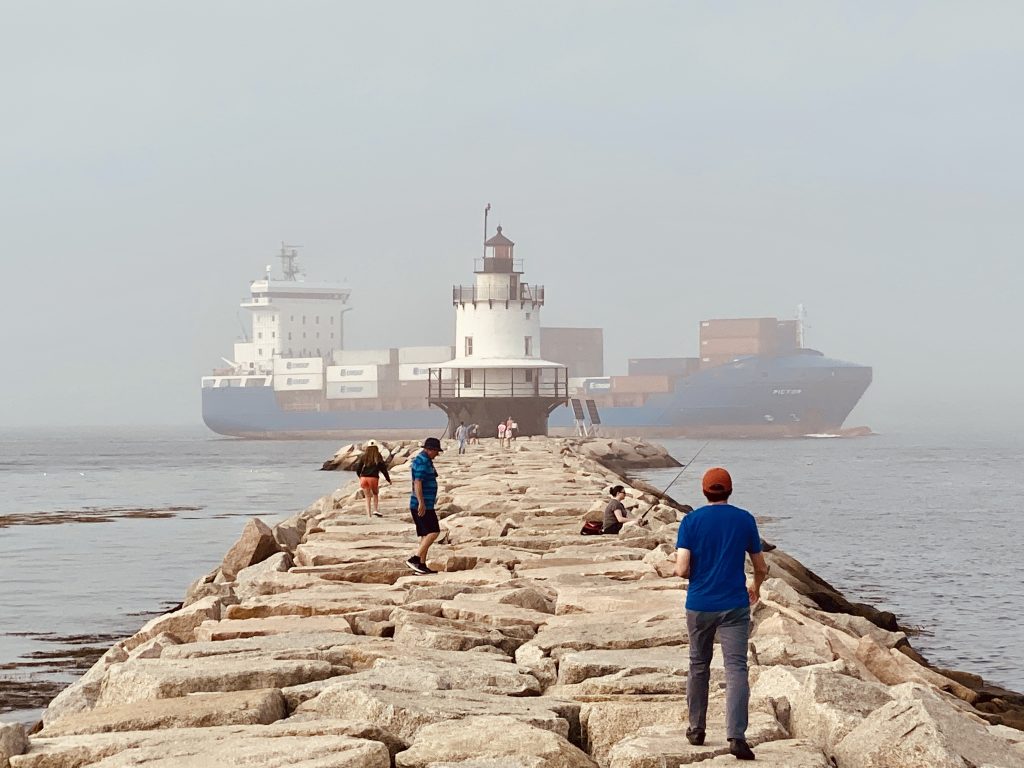 Spring Point with Vessel in background, Photo Credits: Eric Pray