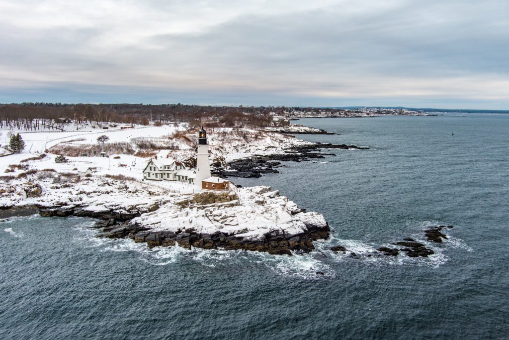 Portland Head Light Aerial, Photo Credits: Shared Perspectives Photography