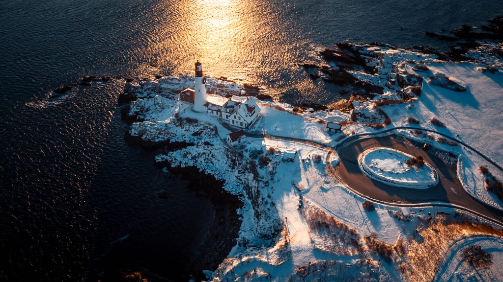 Portland Head Light Aerial, Photo Credits: Catherine Cote