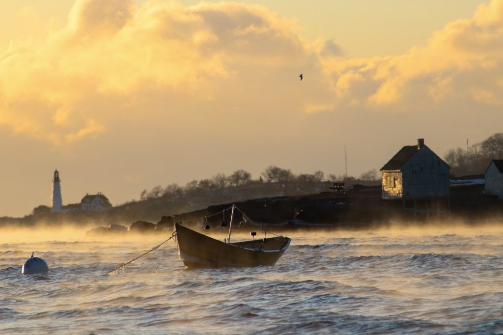 Sea Smoke by Portland Head Light, Photo Credits: Jessica Cook