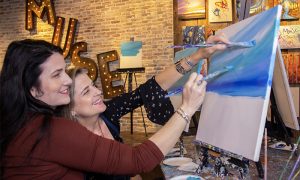 Girls Painting. Photo Courtesy of Muse Paintbar