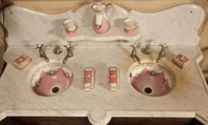 Red Bedroom Sink Detail, Photo by J. David Bohl