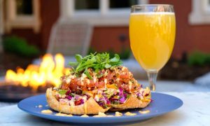 Dinner and drinks at Harbor Bistro + Terrace, Photo provided by Portland Harbor Hotel