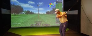 Simulator at X-Golf, Photo Credits: Serena Folding