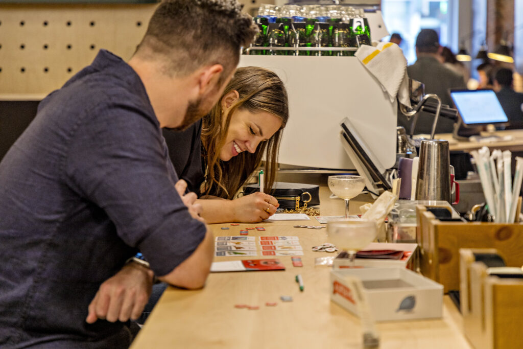 People Playing Boardgames. Photo credit: Amanda Huebner