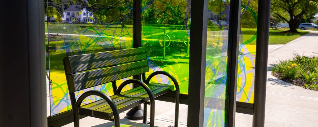 Bus shelter, Photo credit: Serena Folding Bus shelter, Photo credit: Serena Folding