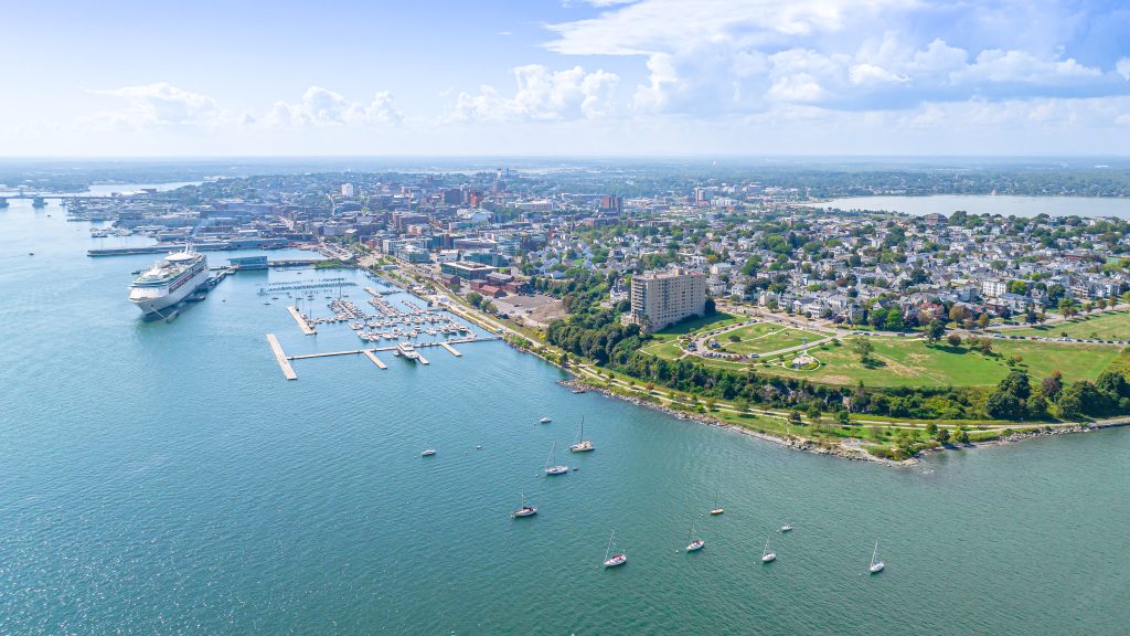 Cruise Ship Downtown Drone, Photo Credits: Peter Morneau Photography