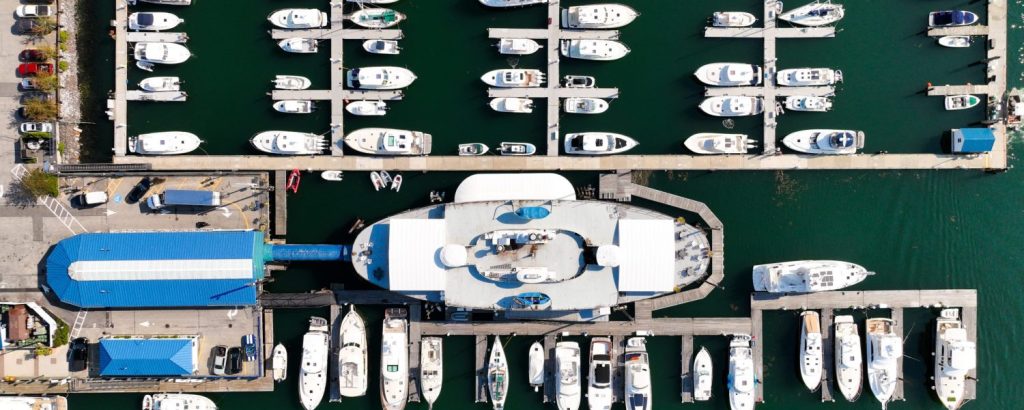 Arial View of Marina, Photo Credits: Peter Morneau Photography