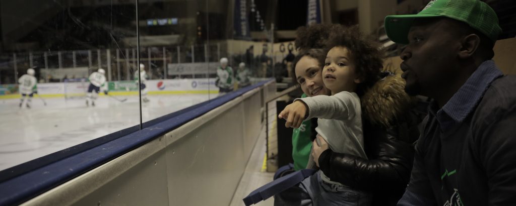 Family at Maine Mariners, Photo Credit: Knack Factory