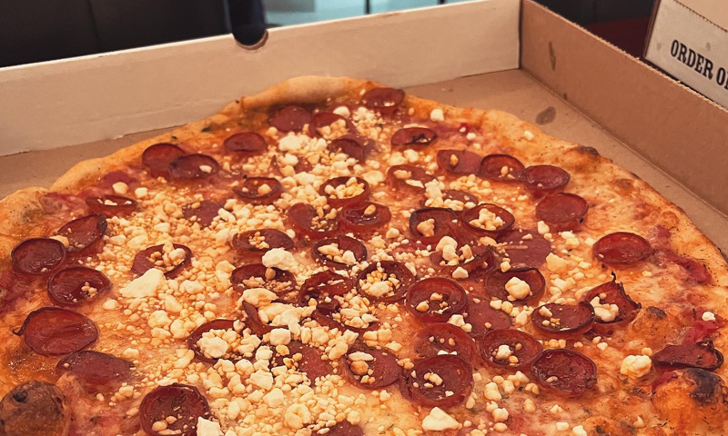 Otto Hot Honey Pizza, Photo Credit: Serena Folding