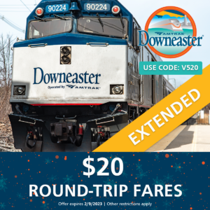 Amtrak Sale, Photo Courtesy of Amtrak Downeaster