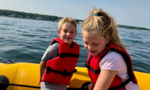 Kids on Boat. Photo Provided by New England Eco Adventures