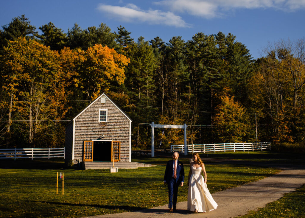 Fall Wedding at Cunningham Farm Events. Bethany + Dan Photography
