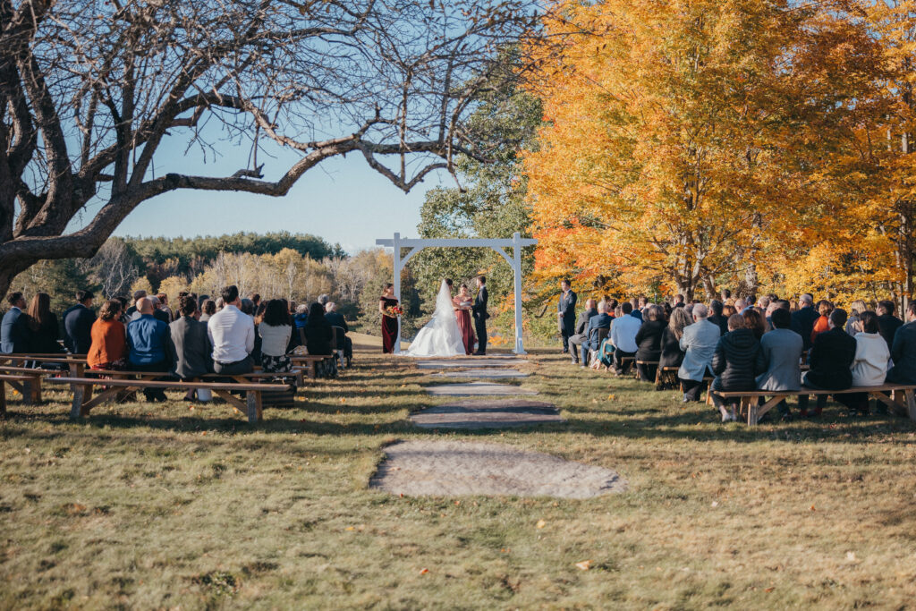 Fall Wedding at Cunningham Farm Events. Photo Credit: Meg Dalzell Photography