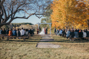 Fall Wedding at Cunningham Farm Events. Photo Credit: Meg Dalzell Photography