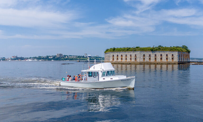 Boat Cruising on Casco Bay. Photo Credit: PGM Photography